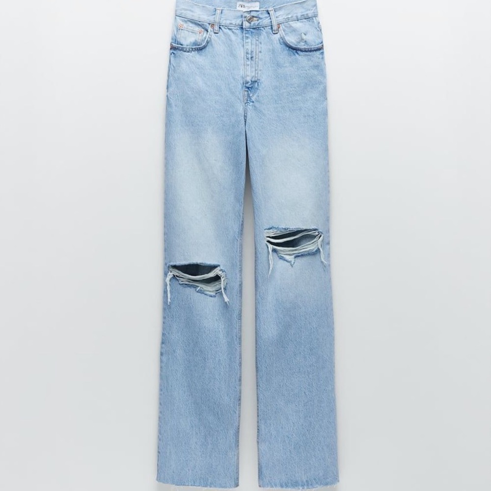 ZARA WIDE LEG HI RISE JEANS